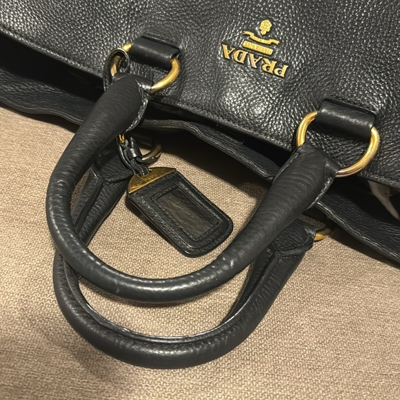 PRADA LEATHER  TOTE BAG - Picture 8 of 13
